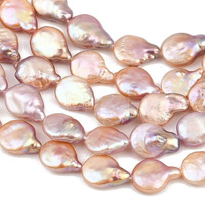 Natural Baroque Keshi Pearl Coin Beads Strands PA-CBAFEE8-15D-1