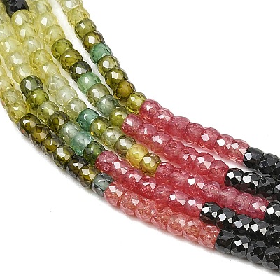 Cubic Zirconia Beads Strands ZIRC-P125-2x3mm-09-1