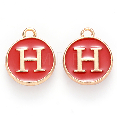 Golden Plated Enamel Alloy Charms ENAM-SZ0001-26C-H-1