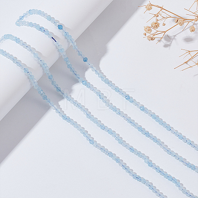 2 Strands Natural Aquamarine Beads Strands G-ME0001-18-1