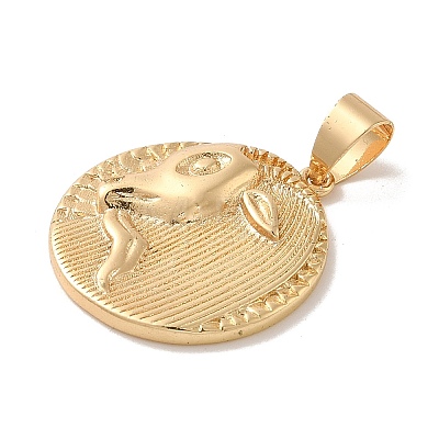 Real 18K Gold Plated Zodiac Theme Brass Pendants KK-M273-04L-G-1