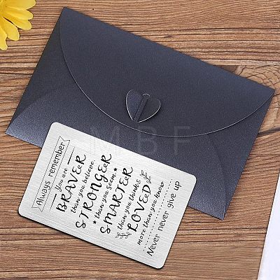 Fingerinspire Stainless Steel Blank Thermal Transfer Cards and Paper Envelopes DIY-FG0001-74C-1