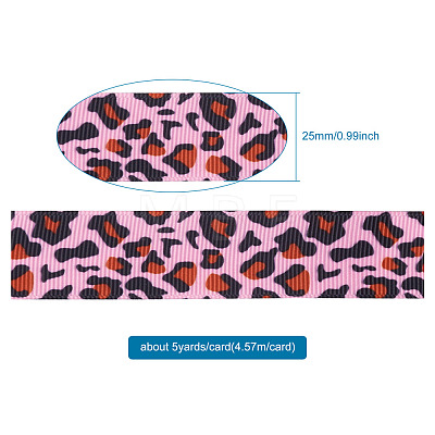 Leopard Printed Grosgrain Ribbons OCOR-TA0001-22C-1