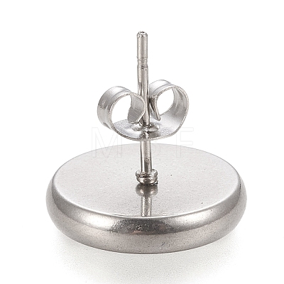 Non-Tarnish 304 Stainless Steel Stud Earring Settings X-STAS-K202-05E-P-1