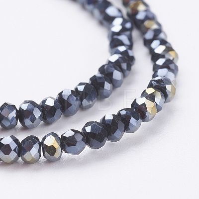 Electroplate Glass Beads Strands LS-EGLA-R048-2mm-02-1