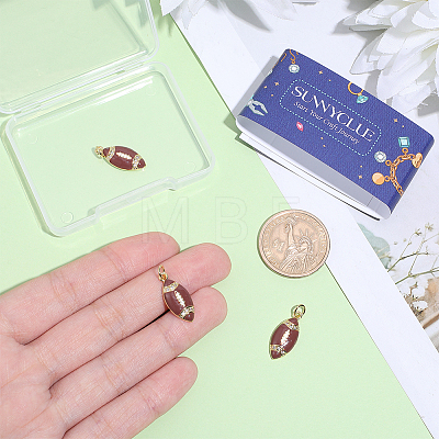 6Pcs Rack Plating Brass Micro Pave Cubic Zirconia Pendants KK-SC0007-84-1