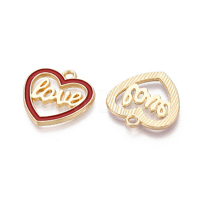 Alloy Enamel Pendants ENAM-T024-10A-G-1