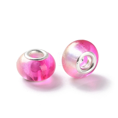 Two Tone Resin European Beads RESI-M001-02D-1