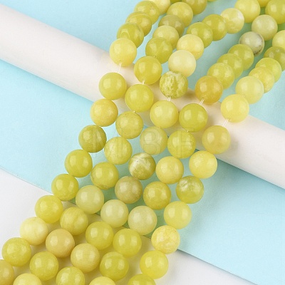 Natural Lemon Jade Beads Strands G-G0003-C02-A-1