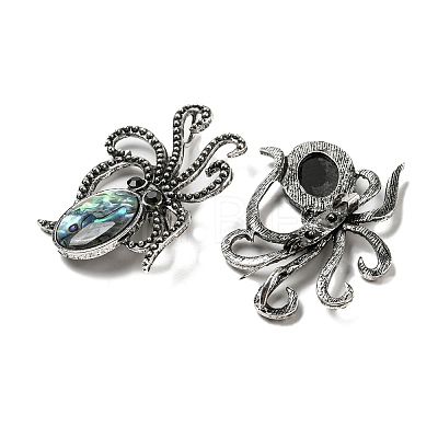 Natural Paua Shell/Abalone Shell Octopus Brooch FIND-Z032-03B-1