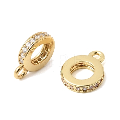 Brass Micro Pave Clear Cubic Zirconia Tube Bails KK-C255-27G-1