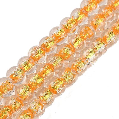 Handmade Foil Lampwork Beads Strands FOIL-K003-04F-1