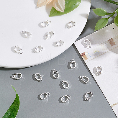 20Pcs Brass Fold Over Clasps KK-ME0004-12S-1