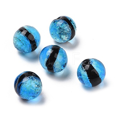 Handmade Silver Foil Glass Beads LAMP-A001-G03-10mm-1