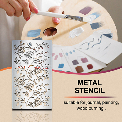 Retro Stainless Steel Metal Cutting Dies Stencils DIY-WH0242-277-1