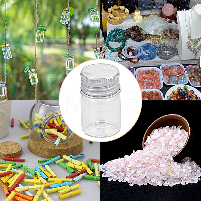 SUNNYCLUE 40Pcs 2 Colors Glass Bottles Bead Containers CON-SC0001-06A-1