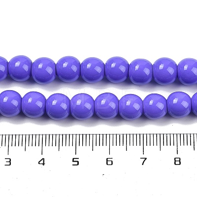 Painted Glass Bead Strands X-DGLA-S071-8mm-B41-1