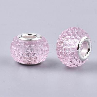 Resin Rhinestone European Beads RPDL-T002-03I-1
