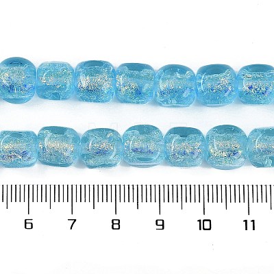 Handmade Foil Lampwork Beads Strands FOIL-K003-05D-1