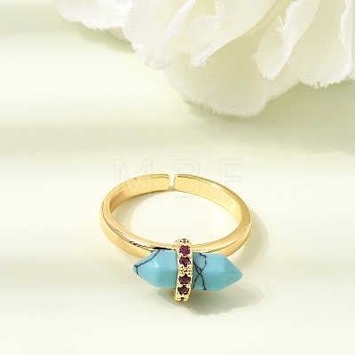 Synthetic Turquoise Cuff Rings GG-CBA0B5A-03G-01-1