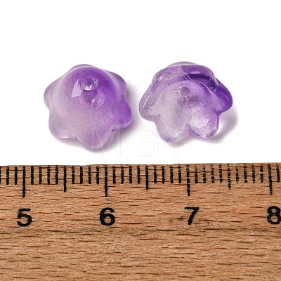 10Pcs Gradient Color Transparent Glass Bead Caps PW-WG464DA-08-1