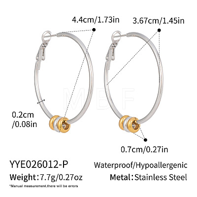 304 Stainless Steel Big Hoop Earrings for Women MA0702-2-1