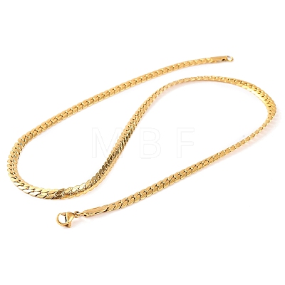 304 Stainless Steel Twist Chain Necklaces for Women NJEW-G140-08B-G-1