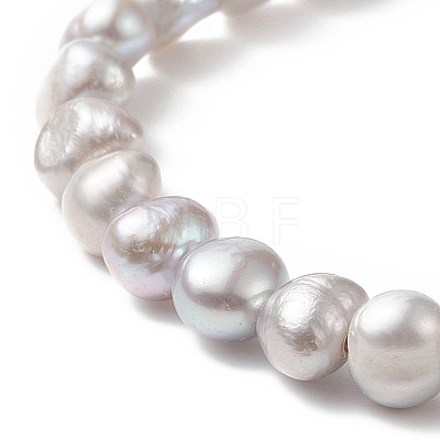 Natural Pearl Beaded Stretch Bracelets for Women BJEW-JB09136-1