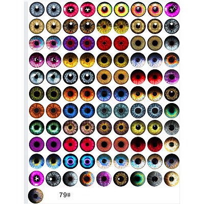 Printed Transparent Glass Cabochons GL-CBAA22A-12-1