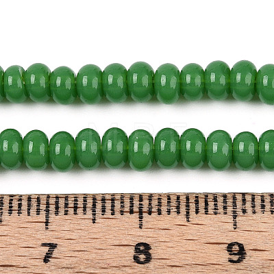 Opaque Spray Painted Glass Beads GLAA-ZX008-4mm-18T-1