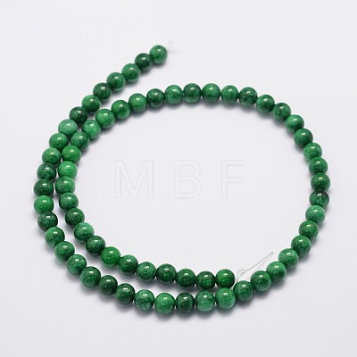Natural Malaysia Jade Beads Strands G-A146-6mm-B04-1