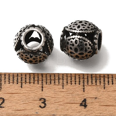 304 Stainless Steel European Beads STAS-D191-07A-AS-1