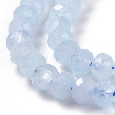 Natural Aquamarine Beads Strands G-E362-05-6mm-1