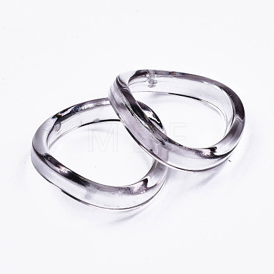 Transparent Acrylic Finger Rings RJEW-T010-01A-1