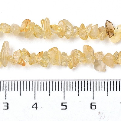 Natural Citrine Chip Beads Strands G-D093-A03-1