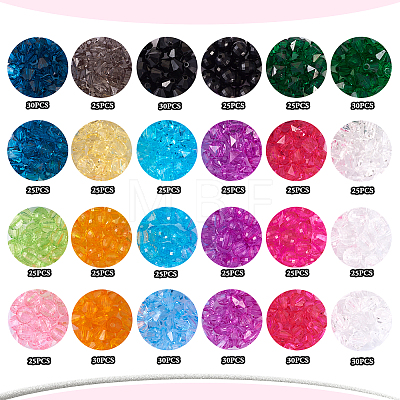  640Pcs 24 Styles Transparent Acrylic Beads TACR-TA0001-24-1