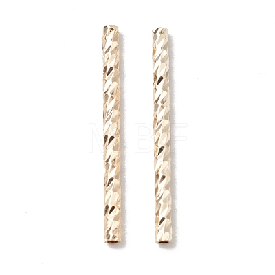 Rack Plating Brass Straight Tube Beads KK-WH0061-03C-G-1