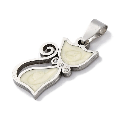 201 Stainless Steel Enamel Pendants STAS-Q342-16P-03-1