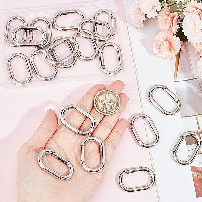 Zinc Alloy Spring Gate Rings FIND-SP0001-12B-1