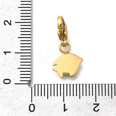 Fish 304 Stainless Steel Enamel Pendant Decorations STAS-R159-48G-01-1