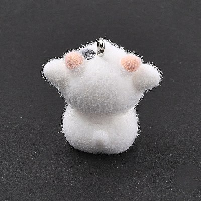 Flocky Resin Pendants FIND-A061-02C-1