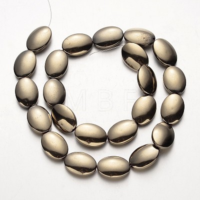 Electroplate Non-magnetic Synthetic Hematite Beads Strands G-F300-09-06-1