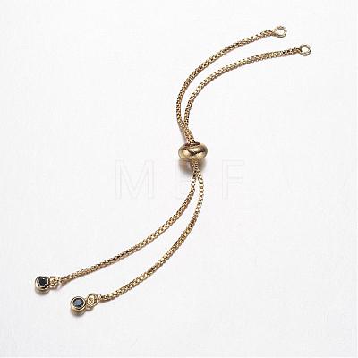 Brass Chain Bracelet Making KK-G290-09G-1