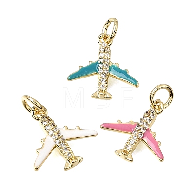 Brass Micro Pave Clear Cubic Zirconia Charms CU-CBAEEA8-36G-1
