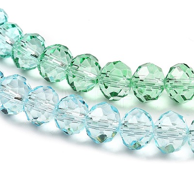 Transparent Painted Glass Beads Strands DGLA-A034-T8mm-A16-1