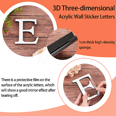 CREATCABIN Acrylic Mirror Wall Stickers Decal DIY-CN0001-13A-E-1