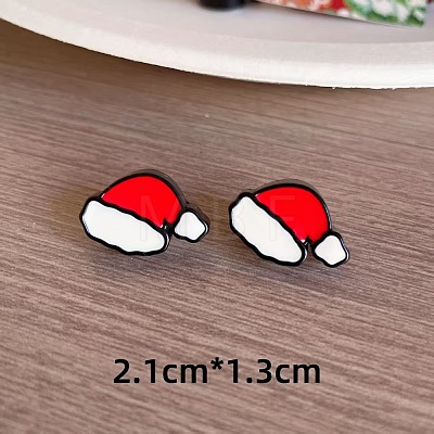 Christmas Theme Resin Stud Earrings FS-WG62E75-12-1