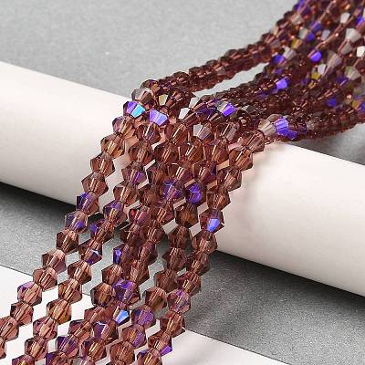 Transparent Electroplate Glass Beads Strands EGLA-A039-T2mm-L05-1