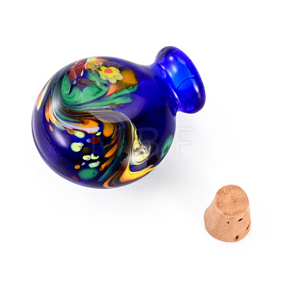 Handmade Lampwork Perfume Bottle Pendants LAMP-TADJ0001-05E-1