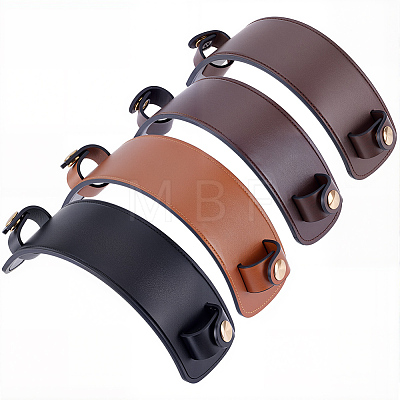 4 Sets 4 Colors PU Leather Shoulder Strap Pads PURS-BBC0001-10-1